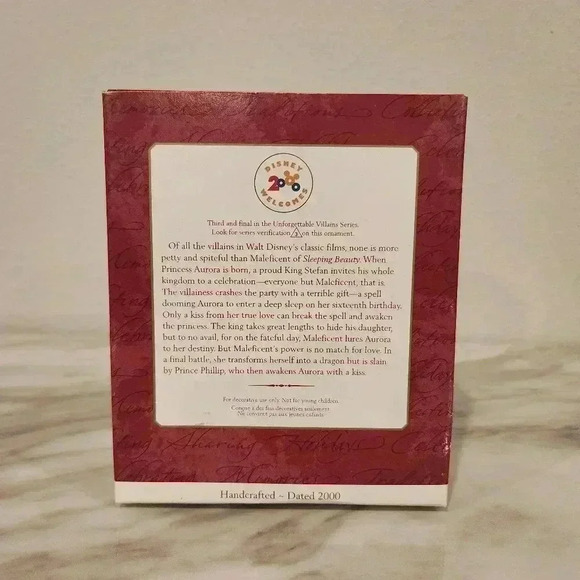 NIB Vintage Hallmark Keepsake Ornament Sleeping Beauty's Maleficent Rare 2000 - Picture 2 of 4